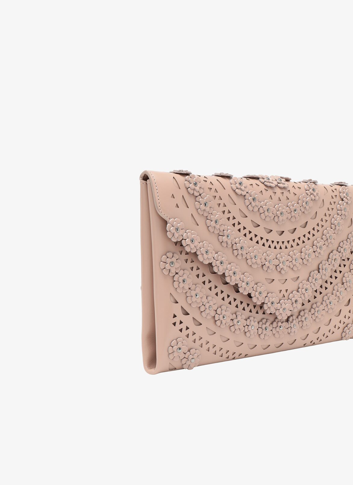 OUM CUIR LUX NEW VIENNE FLEUR SABLE ALAÏA SABLE  OUM CUIR LUX NEW VIENNE FLEUR SABLE